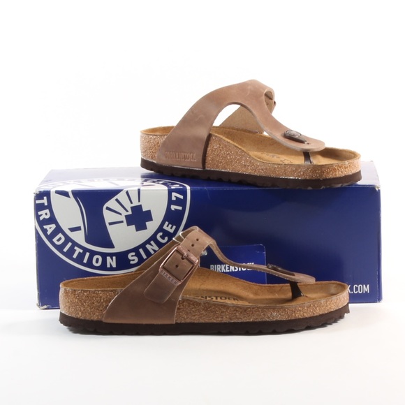 Women’s Birkenstock Gizeh Brown Cork Sandals NEW - Picture 2 of 8